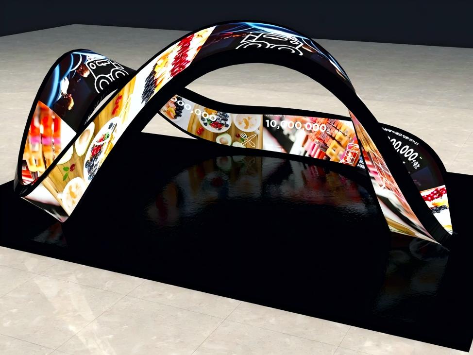 Exhibition halls shopping malls corporate centers squares LED Mobius ring screens2