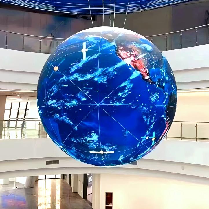Exhibition hall shopping mall corporate center square LED globe screen spherical screen2 Exhibition hall shopping mall corporate center square LED globe screen spherical screen2
