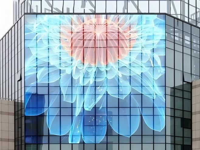 Office building outdoor grille screen